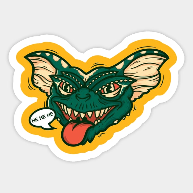 gremlins Sticker by a cat cooking